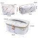 thumbnail image 2 of Bolsa De Maquillaje Con Patrón De Mármol De Cuero Pu Bolsa De Aseo Impermeable Bolsa De Viaje Bolsa De Cosméticos Portátil Bolsa Organizadora De Brochas De Maquillaje 3 Unids/Set Eigraketly HA041464-00, 2 of 5
