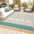 thumbnail image 4 of Outdoor Area Rug Waterproof Plastic Straw Rug, Plastic Straw RV Mat, Stain-Resistant Indoor Outdoor Carpet for Patio, Deck, Balcony, Picnic & Beach, 4 of 13