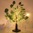 thumbnail image 5 of Poinsettia Tree Lamp - LED Rose Flower Night Light with Pink Blossoms, Tabletop Tree for Christmas, Valentine's Day, Mother's Day Gift & Home Decor, 5 of 9