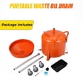 thumbnail image 4 of Luku Waste Oil Drain Tank, 8 Gallon Portable Oil Drain Container, Air Operated Drainage Fluid Fuel Transfer Drainage with Adjustable Funnel Height, Waste Oil Change Tank with 360° Wheels & Toolbox, 4 of 7