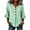Green, variant on Womens Striped Tops Fashion Button V Neck 3/4 Sleeve Ruffle Cuffs Casual Shirts Comfy Lightweight Blouses Fall Clothes