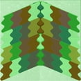 thumbnail image 1 of Ahgly Company Indoor Square Patterned Fern Green Area Rugs, 5' Square, 1 of 1