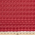 thumbnail image 3 of Cubic Embroidery Eyelet Fabric - Wine Polyester 40" By The Yard, 3 of 3