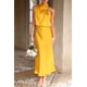 thumbnail image 2 of Vestido PRETTYGARDEN de satén sin mangas con cuello simulado amarillo XL, 2 of 8
