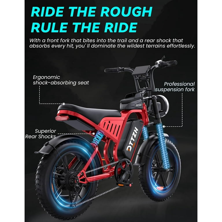 2000W Electric Bike for Adults, 40MPH Moped Style Ebikes for