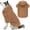 Coffee, variant on NCY Fuzzy Dog Sweaters for Large Dogs Soft Double-Sided Plush Fleece Pet Sweater Clothes Pet Coats Dog Hoodie Sherpa Hooded Sweatshirt(Pink-L)