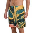 thumbnail image 2 of Logiee Cat Hiding In Potted Plants Print Mens Swim Trunks Quick Dry Board Shorts,Breathable Hawaii Beach Shorts Swimwear Bathing Suits-XX-Large, 2 of 6