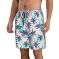 thumbnail image 2 of Goofa Palm Leaves Printed Mens Swim Trunks Summer Quick Dry Short Beach Swimwear Bathing Suits-Medium, 2 of 9
