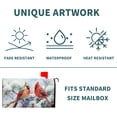 thumbnail image 4 of Winter Cardinal Red Birds Mailbox Cover Magnetic Standard Size 18" X 21" Holly Berry Branches Snow Mailbox Covers Christmas Decor Magnetic Mailbox Covers Post Letter Box Wrap Cover for Outdoor Decor, 4 of 6