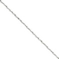 thumbnail image 1 of White Stainless Steel chain Fancy style 8.5 in 2 mm, 1 of 3
