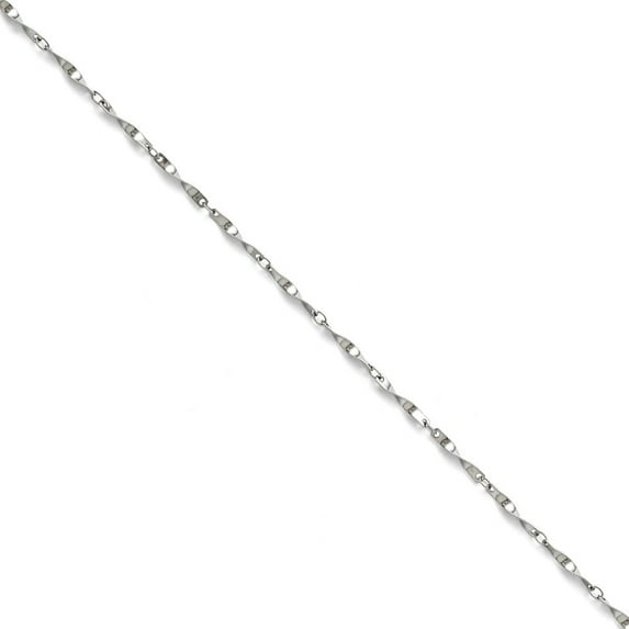 White Stainless Steel chain Fancy style 8.5 in 2 mm