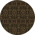 thumbnail image 1 of Ahgly Tapis Rond Lavable en Machine Intérieur Transitionnel Rouge Brun, 3 Pieds Rond, 1 of 7