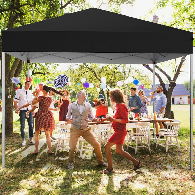 GVDV Pop Up Canopy Tent 10'x10', UV-Resistant Camping Shelter