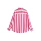 thumbnail image 2 of Camisa de gran tamaño a rayas for mujer, blusa de satén, camisas de manga larga con botones for camisas y blusas con cuello, 2 of 7