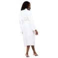 thumbnail image 3 of Turquaz Linen White Spa-Style Terry Cotton Kimono Bathrobe, One Size, 3 of 5