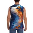 thumbnail image 4 of Salouo Galactic Dog Swirls Art Pattern Men's Sleeveless T Shirts,Men's Regular-Fit Tank Top Sports Shirt for Men Sleeveless Tank Shirt -3X-Large, 4 of 6