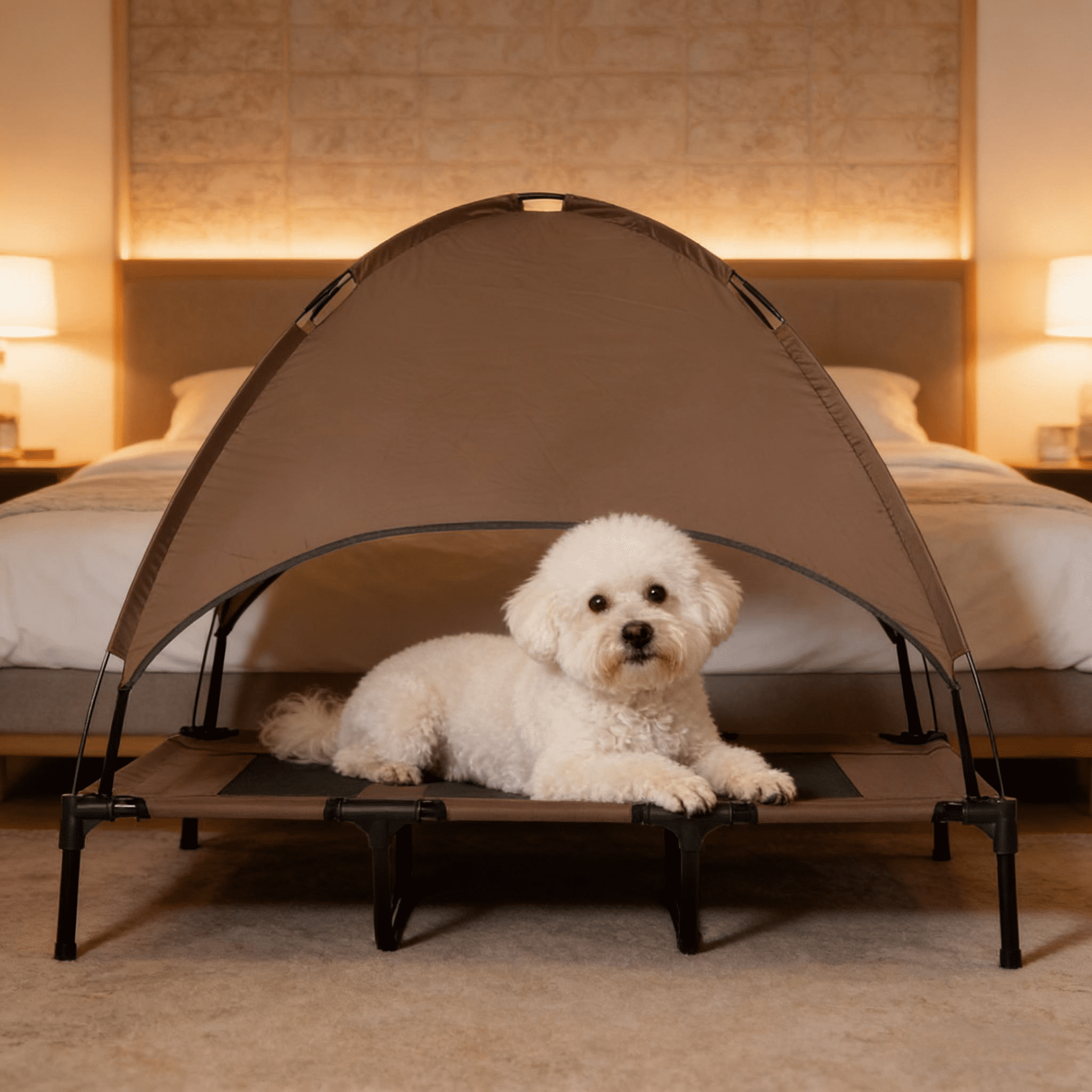 Orthopedic Dog Bed, Portable Pet Bed,Elevated Portable Dog Cot, Coffee Dog Bed,Mesh,Metal,Oxfabric,Polyester Cat Bed, Pet Supplies Pet Beds & Furniture
