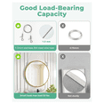 thumbnail image 4 of Adjustable Picture Hanging Wire and D Rings, with Small Clips, 8pcs 3-Hole D Rings with Screws, for Mirror/ Frame,1 set * picture hanging kit, 4 of 6