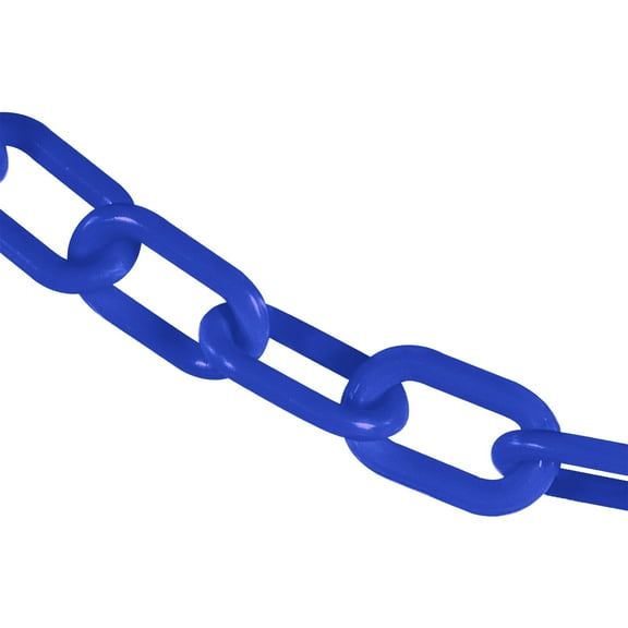 2 Inch x 25 Feet Blue Heavy Duty Plastic Safety Chain