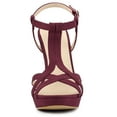thumbnail image 3 of DARING DIVA Women's Slingback Stiletto Heel Sandals Burgundy US 7/UK 5/EU 38, 3 of 7