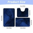 thumbnail image 3 of 3Pcs Bathroom Rugs, Leaves Bath Mat Toilet Mats, Soft Comfortable Non-Slip Bathroom Rug Set Machine Washable Bath Mat Bathroom Rug Bathroom Carpet Bath Mats for Bathroom(Black), 3 of 8