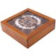 thumbnail image 1 of Caja de té elegante de madera de 9 secciones Compartimentos Contenedor Bolsa Cofre Almacenamiento Especias Cajas nuevas Cosméticos Je, 1 of 5