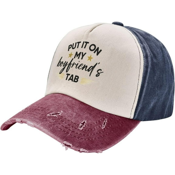 Put It On My Boyfriend'S Tab Hat Red Trucker Hat Funny Gag Gift Mesh Hat Fun Humor Baseball Cap for Women Men