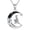 Basketball, variant on Sterling Silver Sport Necklace Basketball/Football/Reading/Running/Softball/Golf/Tennis/Gymnastics/Ballet/Violin Pendant Black Crescent Moon Necklace Gothic Graduation Gifts for Women Sports Fans