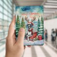 thumbnail image 4 of Merry Christmas Santa Reindeer Antlers Great Dane Sleigh Xmas Winter Holiday Travel Passport Wallet Danes Dog Lover Gifts PU Leather Passport Holder Cover - 00023, 4 of 5