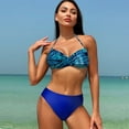 thumbnail image 6 of HAOYUNL Women's Bikini Set Bikini Swimsuits Two Piece Swimwear Triangle Bathing Suit Tie String Thong, 6 of 8
