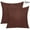 Brown, variant on 2Pcs Decorative Throw Pillow Covers, Square Throw Pillowcases Solid Color Pillow Covers for Indoor Living Room Outdoor Garden Sofa Decor