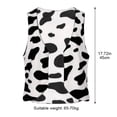 thumbnail image 3 of Vjnyvs Men Cow Print Vest Flannel Short Waistcoat Sleeveless Open Front Vest Vintage Hippie Vest for Festival Carnivals, 3 of 6