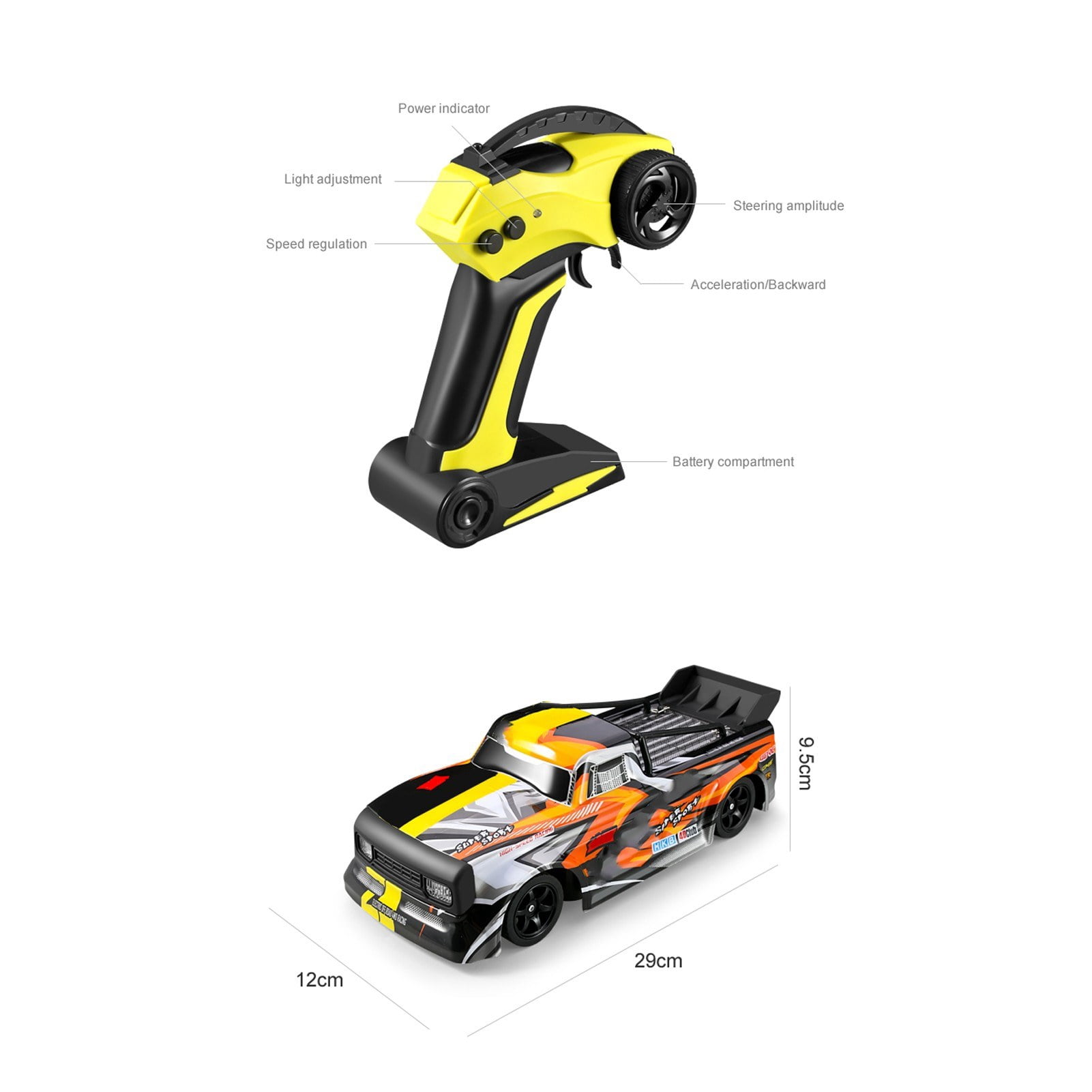 4WD 2.4GHz Remote Control Race Car 30km/h High Speed