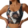 thumbnail image 2 of Uemuo Pirate Bulldog On Deck Pattern Women's Sports Bra - High Impact Support, Breathable, and Comfortable Athletic Bra for Running, Yoga, and Workouts, 2 of 9