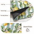 thumbnail image 6 of 3'x5' Area Rugs, Yellow Lemon Indoor Outdoor Area Rug for Living Room Bedroom, Spring Botanical Floral Leaves Aqua Stripes Washable Bathroom Rugs Kitchen Floor Carpet Mats Home Decor Aesthetic, 6 of 8