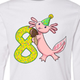 thumbnail image 4 of Inktastic 8th Birthday Axolotl with Ice Cream Long Sleeve Youth T-Shirt, 4 of 5
