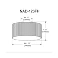 thumbnail image 2 of Dainolite 1 Light Flush Mount in Matte Black w/ Fluted Glass, 2 of 3