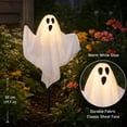 thumbnail image 3 of Halloween Outdoor Yard Decorations Solar Powered Ghost Ground Stakes with Colorful LED String Lights, Spooky Garden Markers for Holiday Yard Decor, 3 of 7