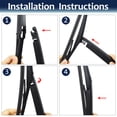 thumbnail image 4 of Unique Bargains 305mm 12' Rear Window Windshield Wiper Blade Arm Set for 1999-2004 for Toyota Yaris, 4 of 4