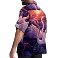 thumbnail image 3 of Swan Men's Short Sleeve Poplin Shirt, Casual Printed Button Down, Summer Beach Hawaiian Shirts, Unisex, 3 of 6