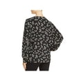 thumbnail image 2 of Elizabeth and James Womens Floral Button Down Blouse, Black, Small, 2 of 2