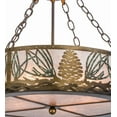 thumbnail image 4 of Meyda Tiffany 154878 Mountain Pine 4 Light 22" Wide Semi-Flush Drum Ceiling Fixture -, 4 of 7