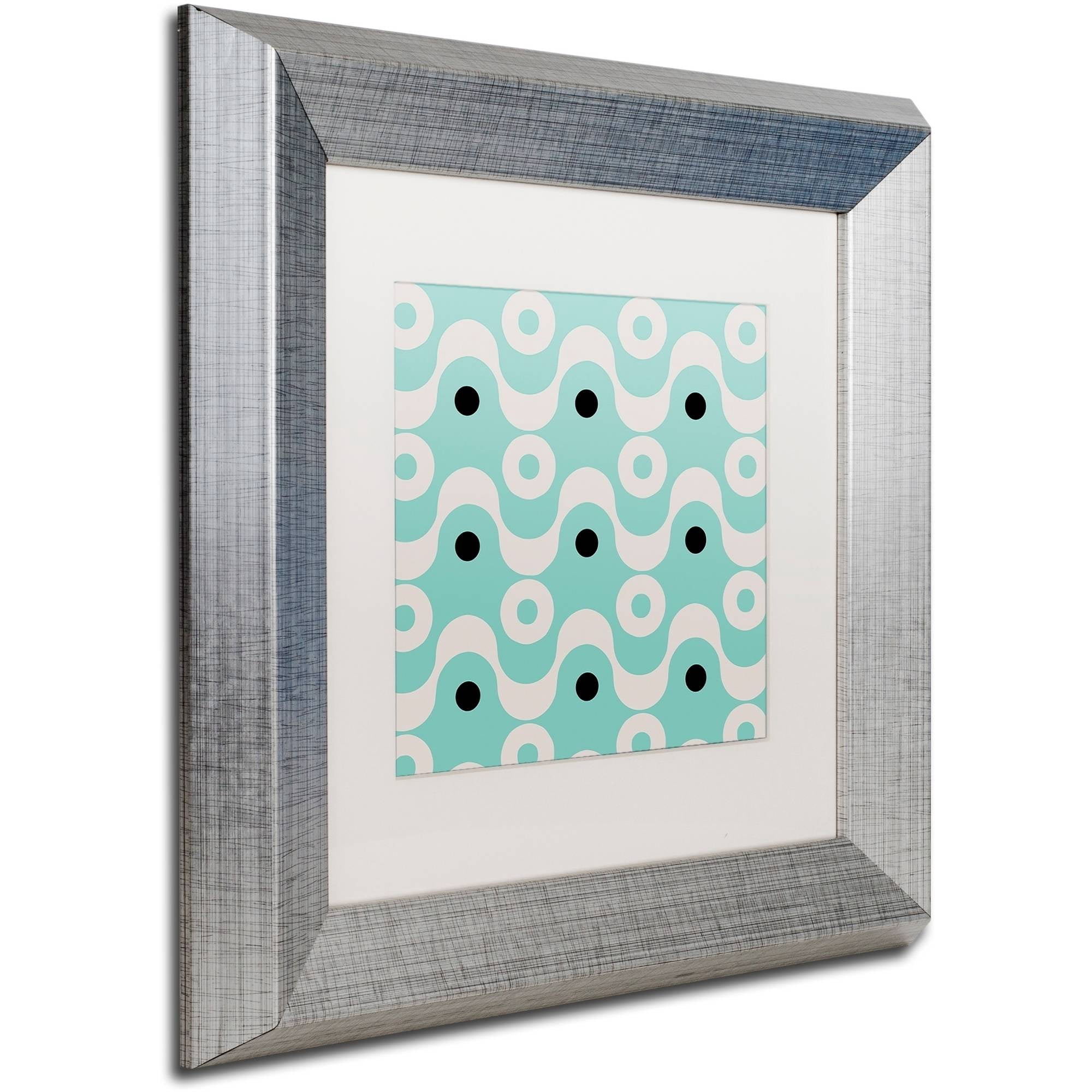 Trademark Fine Art "Fifties Patterns II" Canvas Art by Color Bakery White Matte, Silver Frame