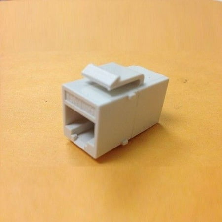 Duplex In Line Adapter - 50 pcs LOT Inline RJ45 Keystone Wall Coupler Jack Adapter White CAT6/CAT6e