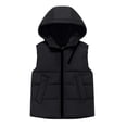 thumbnail image 2 of fatyb Kids Hooded Puffer Vest Lightweight Sleeveless Jacket for Boys Girls Zip up Warm Coat with Pockets, 2 of 3