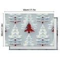 thumbnail image 5 of 6 Pcs Christmas Placemats 12x17 Inches, Watercolor Winter Forest Design - Plastic Wipeable Table Mats for Dining Kitchen Indoor Outdoor Holiday Decor, 5 of 5