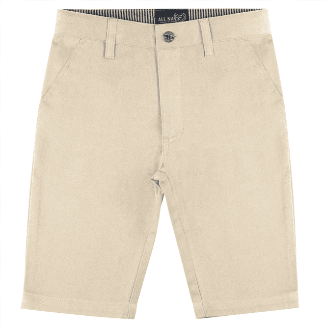 Buyless Fashion Shorts Garçon Pantalon devant Plat Coton Décontracté Coupe Droite