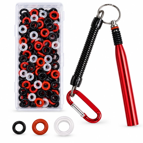 Livease Wacky Rig Tool with Silicone O Rings150pcs 3 Sises for 3"-4" and 5"-7" Fishing Worm Lures