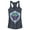 Indigo, variant on Junior's Nintendo Legend of Zelda Link's Awakening Hylian Shield Racerback Tank Top Scarlet X Large