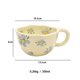 thumbnail image 5 of Taza de café estética con diseño de flores, taza de café de cerámica hecha a mano, diseño irregular para preparar café con leche, perfecta para el hogar y la oficina, cerámica resistente al calor,, 5 of 5